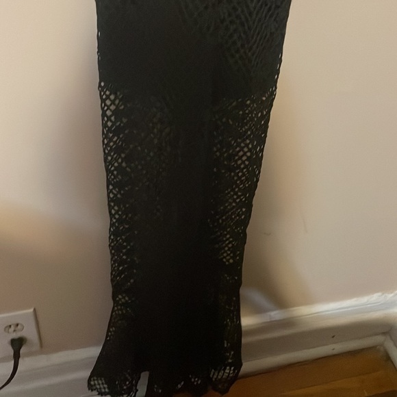 Alice McCall Black Boogie Nights Cropped Metallic Sleeveless Crocheted Jumpsuit - Picture 7 of 9